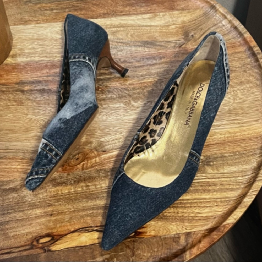 Vintage Dolce Gabbana Denim Heels